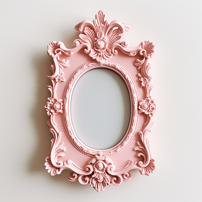 Pink Rococo Frames graphic design