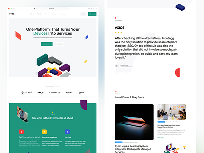 Xyte Project cloud homepage it landingpage servers ui website