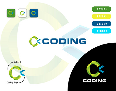 Coding - Logo Design (Unused ) best logo brand idendity branding coding graphic design graphicaim logo logo design logo folio modern logo tech logo