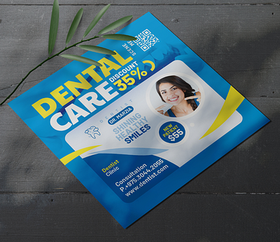 Dental Care Flyer business clinic dental care design elder graphic design marketing print social media post teeth template tooth