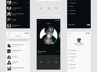 Music Player App app appdesign flat ios minimal mobile music music player netguru player playlist ui ux