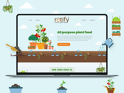 Rutify Agricultural Business Website Landing Page / Home Page UI agriculture business concept corporate creative design farm farming homepage interface landing page layout mockup modern photoshop template ui uidesign uiux webapp