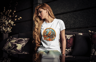 T-shirt for Her Bird Cage branding graphic design