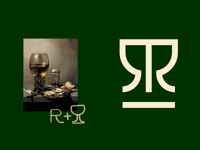 Rummer Logomark branding glass goblet logo logomark mark r rummer symbol