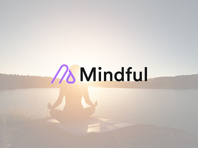 Mindful Meditation and Wellness coaching Aps logo app logo creative logo custom logo design logo logo design m logo meditation logo mindful meditation minimalist modern logo simple logo wellness logo