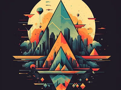 Piramides Abstract branding graphic design