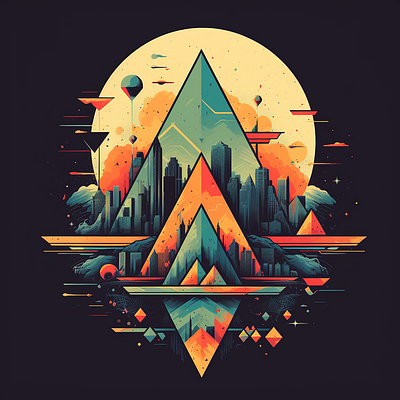 Piramides Abstract branding graphic design