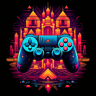 PS5 Abstract Controller branding graphic design