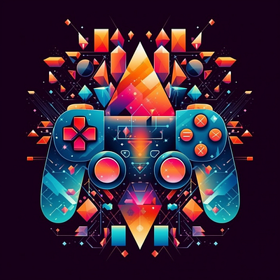 PS5 Abstract Controller 1 branding graphic design