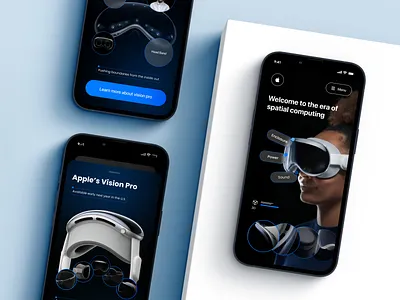 Apple Vision Pro 3d camera ai app apple darkmode design figma minimal product design ui ux vision pro