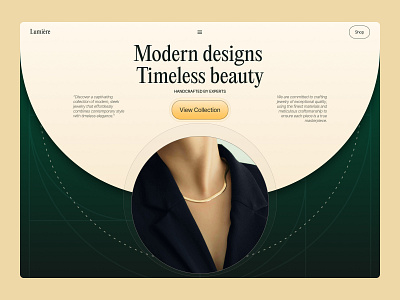 Lumiere - Jewelry Website branding fashion gems graphic design jewelry landing page luxury store ui web design