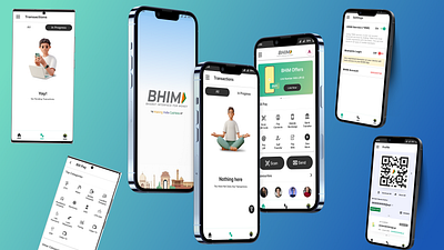 BHIM APP REDESIGN CONCEPT bhim bhim money transfer app design figma illustration mockup prototype user centered design user research uxui