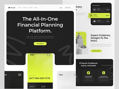 Finance Management Landing Page Design awe bank card banking e wallet finance finance app finance management finance website finances financial fintech investment payment website transaction transfer wallet website web web3 website