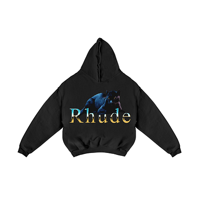 Panther's Prowl : The Rhude Fusion blackpanthervibes branding design fashionwilderness graphic design illustration logo powerfulelegance rhude typography unleashyourroar vector