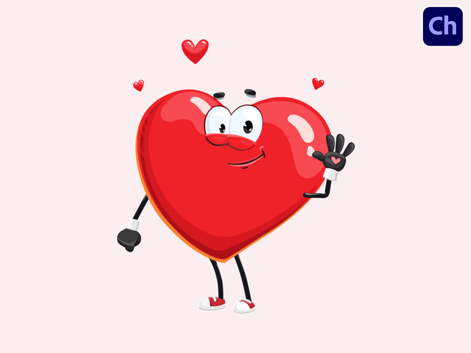 FREE Heart Character Animator Puppet Template adobe character animator animated character animated heart animation character animator character design free animated character free puppet heart heart character design love lovely red romantic