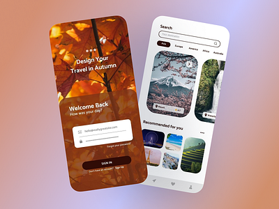 Travel service - Mobile app cool tover traveling ui ux village