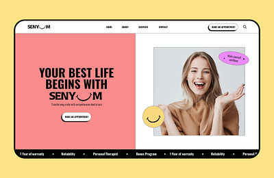Senyum dentist layout ui ux visual design web design website