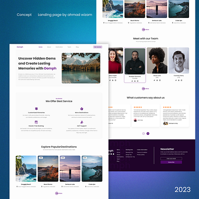 Oomph Travel Agency business web design landing page travel ui ui design uiux ux web design