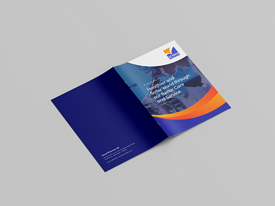 Pharma Lab Brochure — Branding blue branding brandrefresh brochure clean design orange pharma simple design white