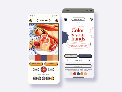 Palette Hunt app color design ios retro ui uiux userexperience userinterface ux