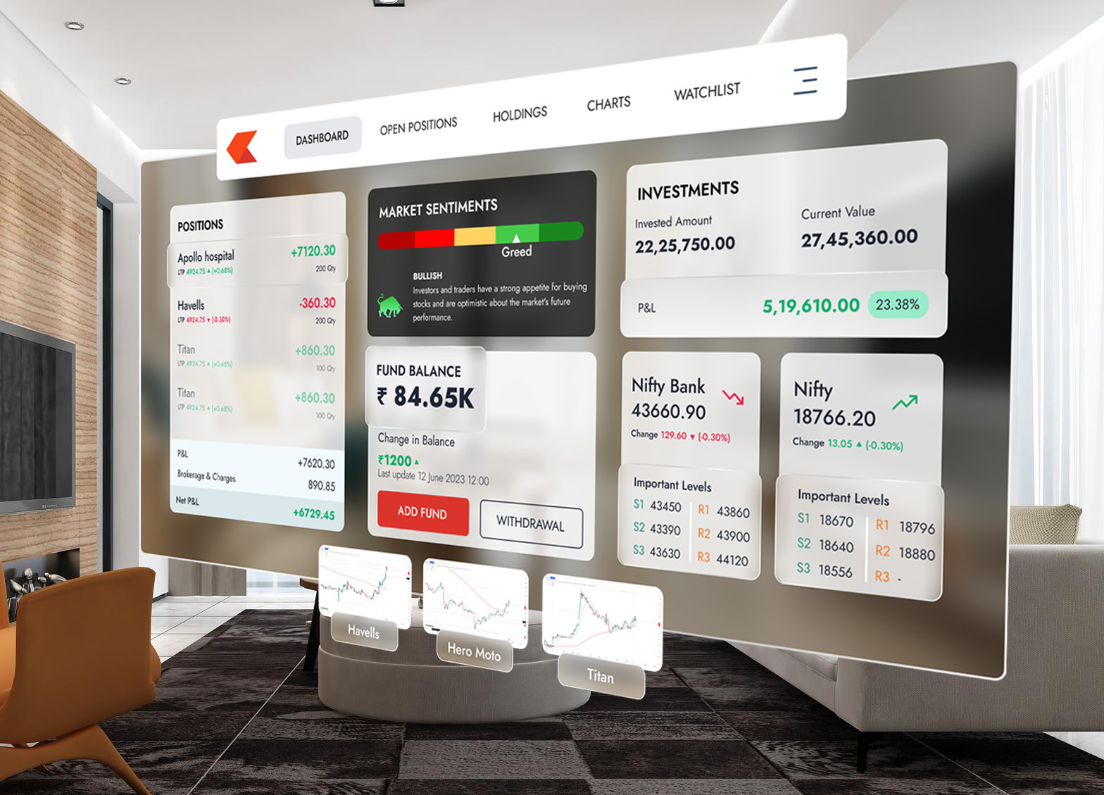 KITE Trading Dashboard by Girish Sangoli on Dribbble