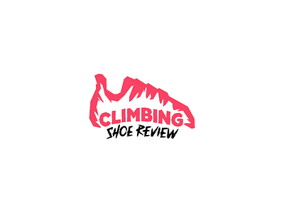 Climbing Shoe Review adventure alpinism bouldering branding cliff explore extreme sports grungy hiking illustration lettering logo monogram mountain mountaineering outdoors rock climbing rope rugged trekking