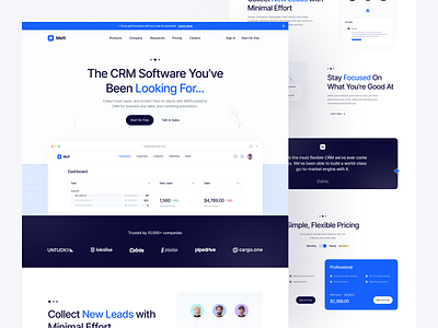 CRM - Landing Page business crm customer relationship dashboard design dipainhouse finance financial funnel graphic design investment landing page marketing saas ui uidesign ux uxdesign web web design