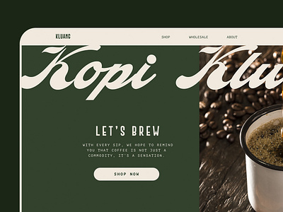 Kopi Kluang design layout typography ui ux visual design web design website