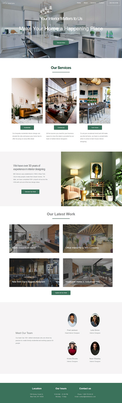 Interior House Website Design branding design design customization figma figma website landing page user interface design web design web design customization website website design wordpress wordpress website