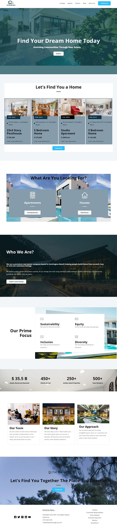 Real Estate Landing Page branding design design customization figma landing page landing page design user interface design web design web design customization website website design wordpress website