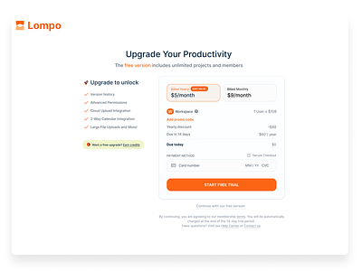 Upgrade Plan Page UI ui upgrade ux