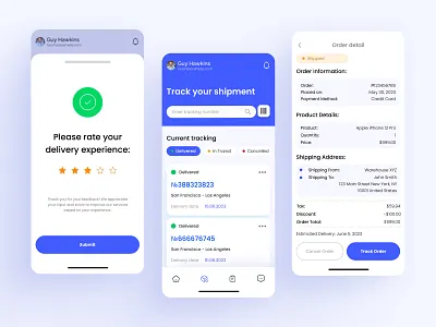 Logistic mobile app app cargo courier delivery design graphic design logistic mobile app order shipment shipping track tracking ui