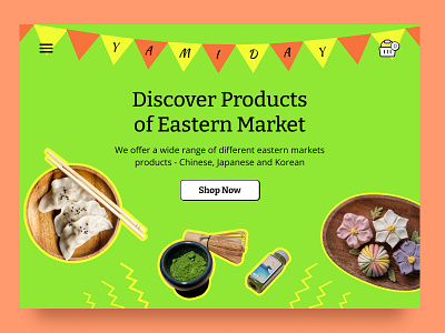 Eastern marketplace Landing page chinese market design eastern market landing page marketplaca ui ui design ux visual design
