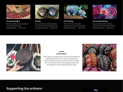 E-Commerce Landing Page dashboard design e commerce handcraft shopping images powerful shop shopping stats typography ui website website sections