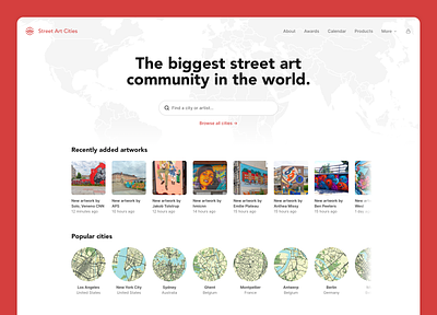 Street Art Cities homepage redesign landing web