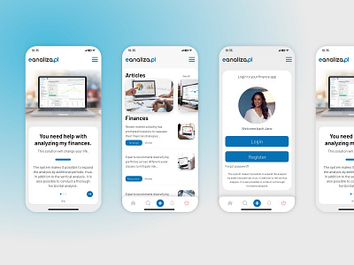 eanaliza.pl App Design app branding design graphic design illustration logo mobile mobileapp typography ui ux vector