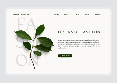 Organic Landing Page Design - Homepage home paqge login minimalist organic ui ux