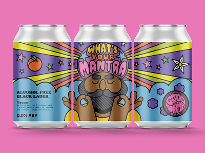 Good Karma Beer Co - Craft Beer Label for What’s Your Mantra? apricot beer label character character design craft beer illustration inkygoodness inkygoodness collective make your mark mantra meditation mindfulness pop art procreate psychedelia psychedelic seventies sixties spirituality vanilla