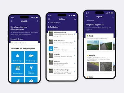 Damage guide for dike inspectors - Mobile app app app design design ios app mobile mobile app ui ux ux design