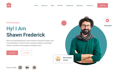 Personal Portfolio Website Landing Page adobe xd branding dashboard design dribbble figma illustration landingpage logo ui ui design userinterface ux ux design uxui vector visualdesign