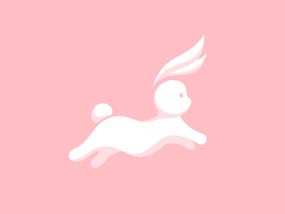 Bunny binky branding bunny clever twist creative cute geometric graphic design hare identity design illustration jump logo logo design logotype minimalism pet rabbit zoo