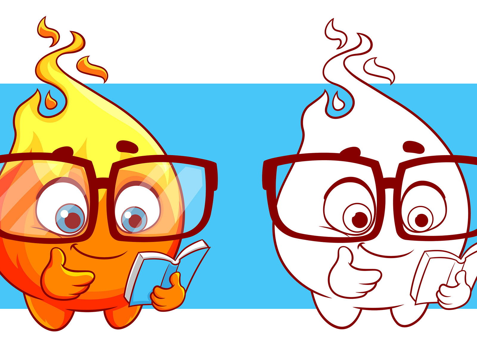 mascot-of-a-cute-fire-flame-by-abrang-on-dribbble