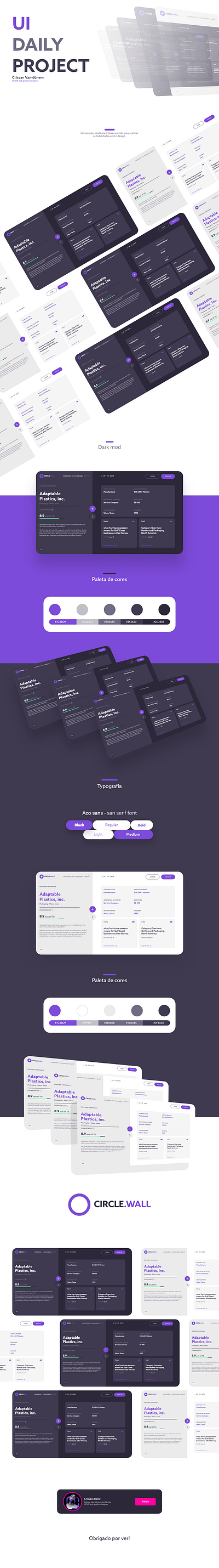 UI Daily Dashboard | Circle.Wall branding dashboard design plataform ui uidesign web