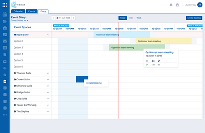 Event Booking Calendar design ul ux