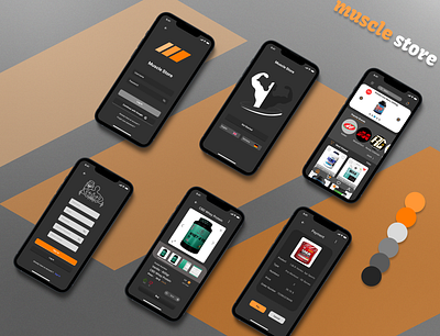 Muscle Store - UI Design branding figma graphic design logo moc ui