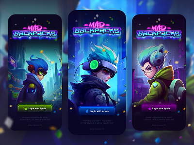 Loading Screen - Augmented Reality Game app augmented blockchain casino gambling game game interface games illustration interface loading mobile mobile game nft platform reality screen ui ux web design