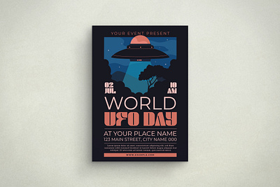 UFO Day Flyer Design animation branding design flat design flyer graphic design illustration logo mockup template ui