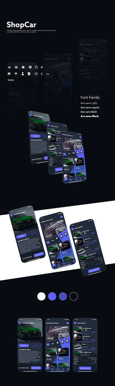 ShopCar app appmobile design mobile ui uidesign