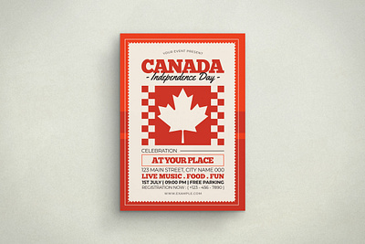 Canada Day Flyer Design animation branding design flat design flyer graphic design illustration logo mockup template ui