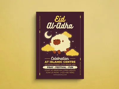 Eid Al-Adha Flyer Design animation branding design flat design flyer graphic design illustration logo mockup template ui